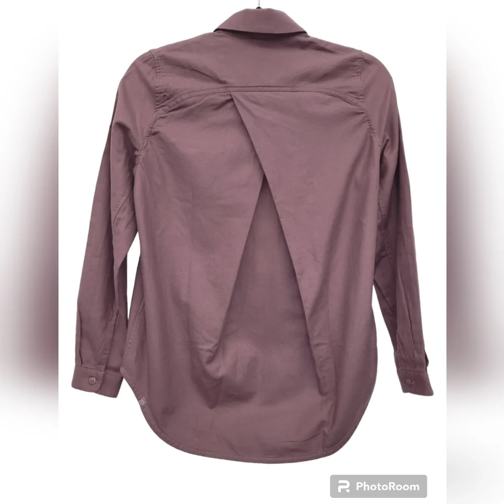 LULULEMON Full Day Ahead Button Down Shirt Women's Mauve Dusty Rose Long Sleeve
